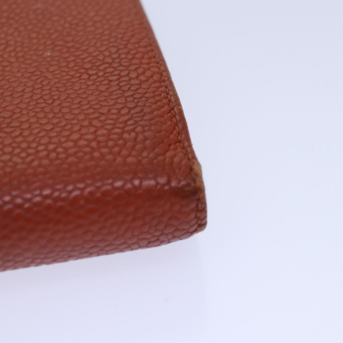 Top Quality Chanel COCO Mark Wallet Caviar Skin Orange Gold CC Auth bs16889