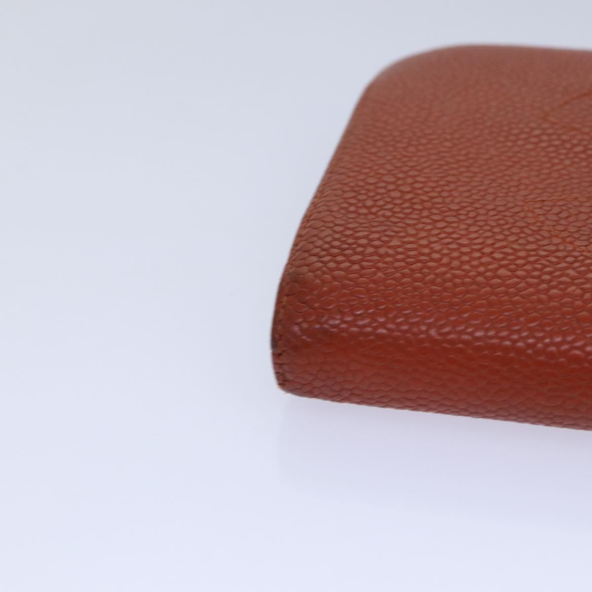 Top Quality Chanel COCO Mark Wallet Caviar Skin Orange Gold CC Auth bs16889