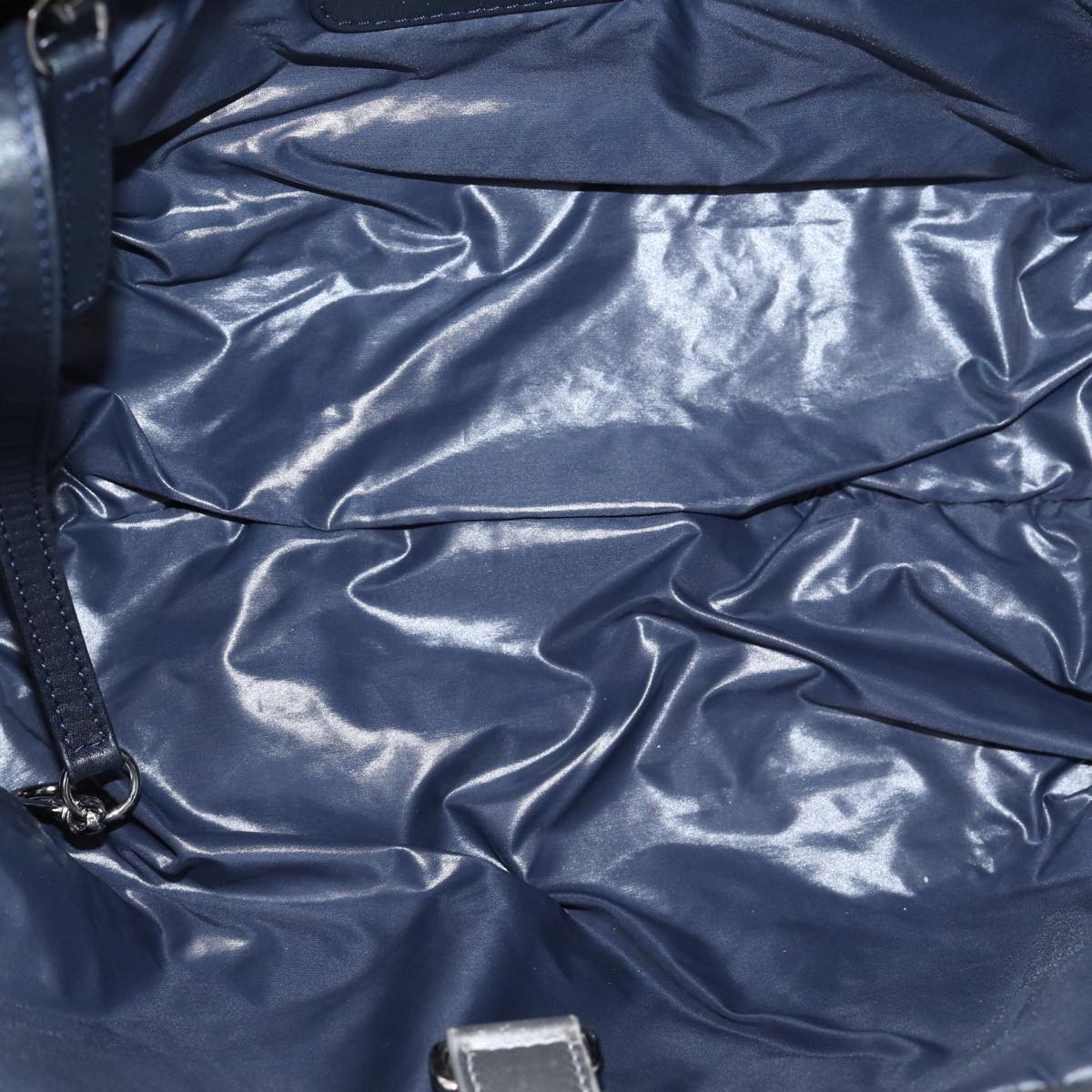 Top Quality Chanel Cococoon Tote Bag Nylon Leather Silver CC Auth bs17165