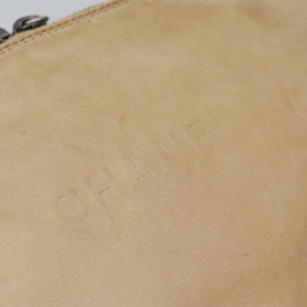 Top Quality Chanel Hand Bag Leather Beige CC Auth bs17225