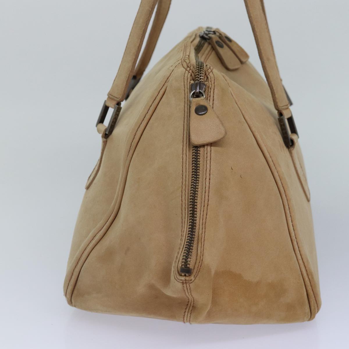 Top Quality Chanel Hand Bag Leather Beige CC Auth bs17225