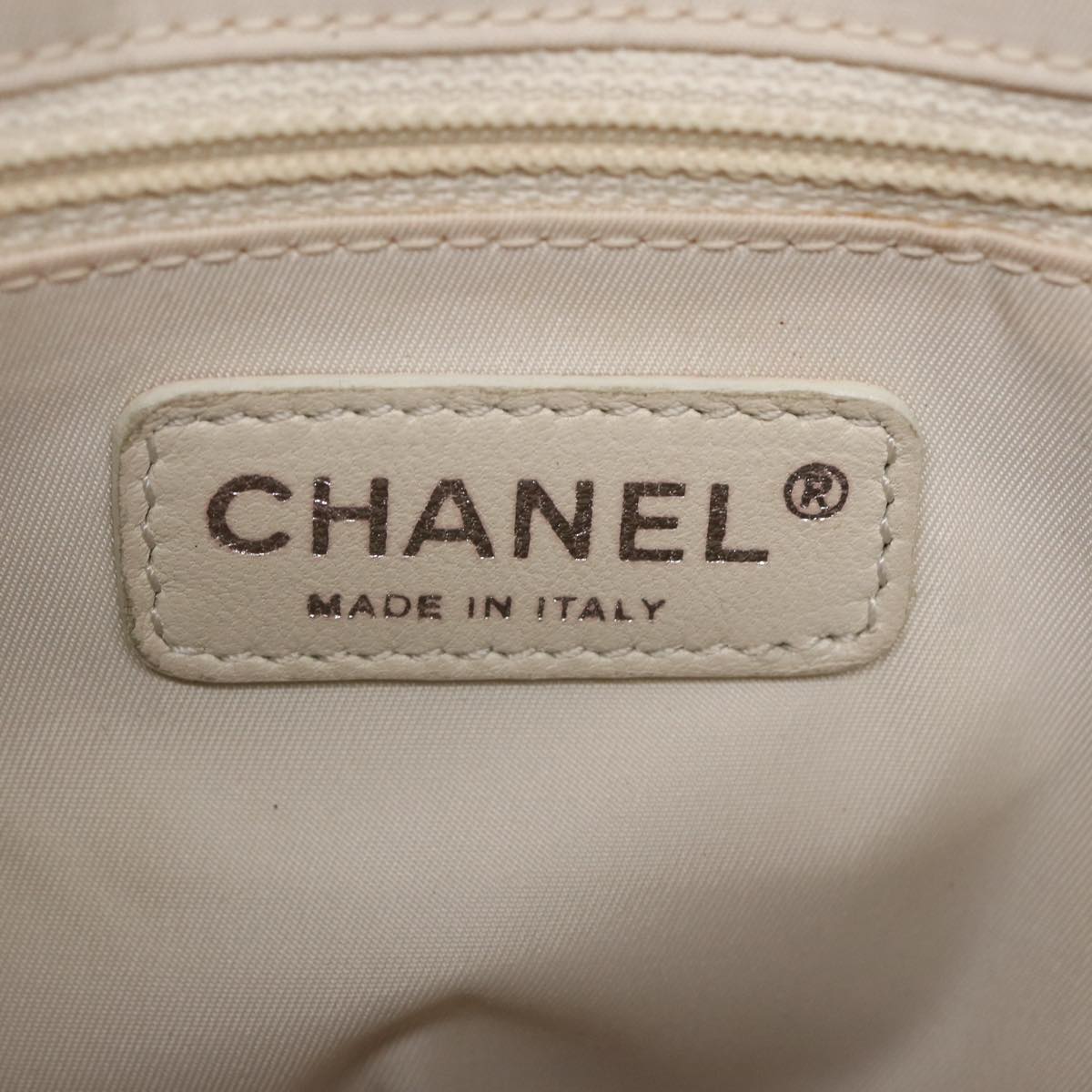 Top Quality Chanel Paris Biarritz GM Tote Bag Coated Canvas Gold Tone Silver CC Auth bs17228