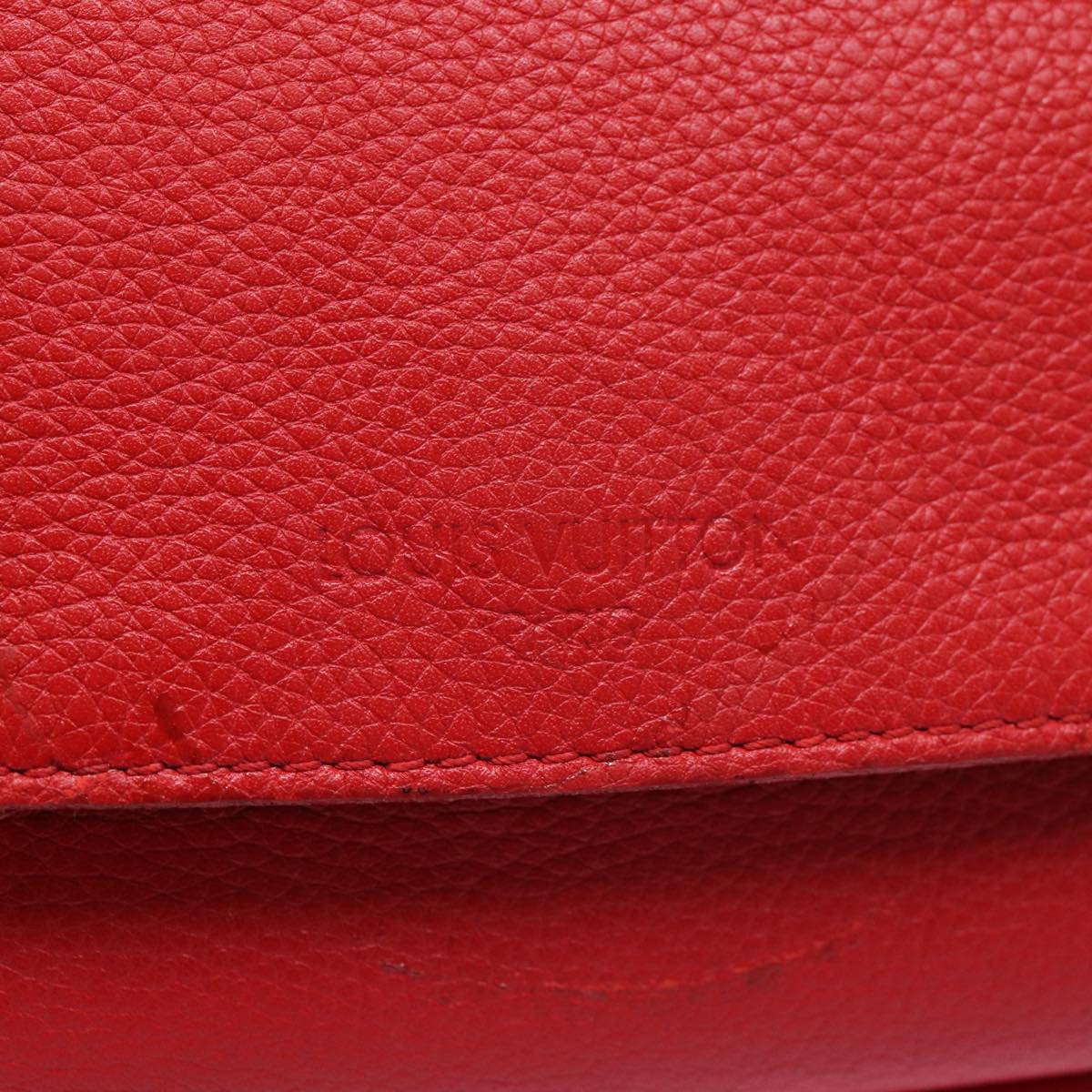 LOUIS VUITTON Parnasea Esan Ciel Shoulder Bag Leather Red M94448 LV Auth bs17244