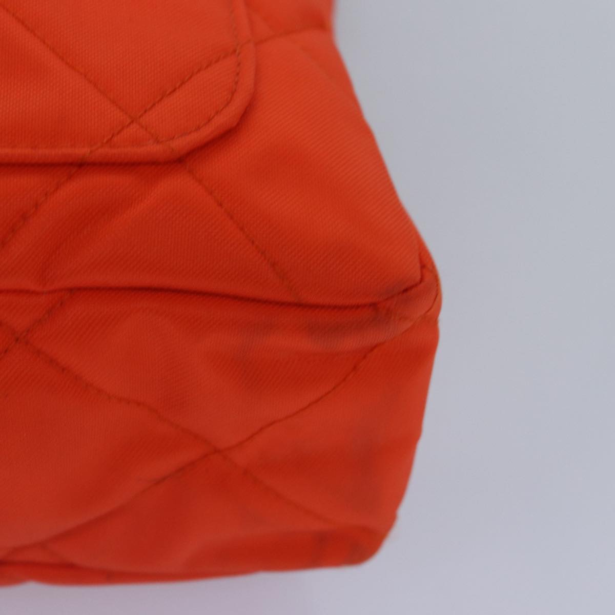 Top Quality Chanel Matelasse Chain Shoulder Bag Nylon Orange Gold CC Auth bs17255