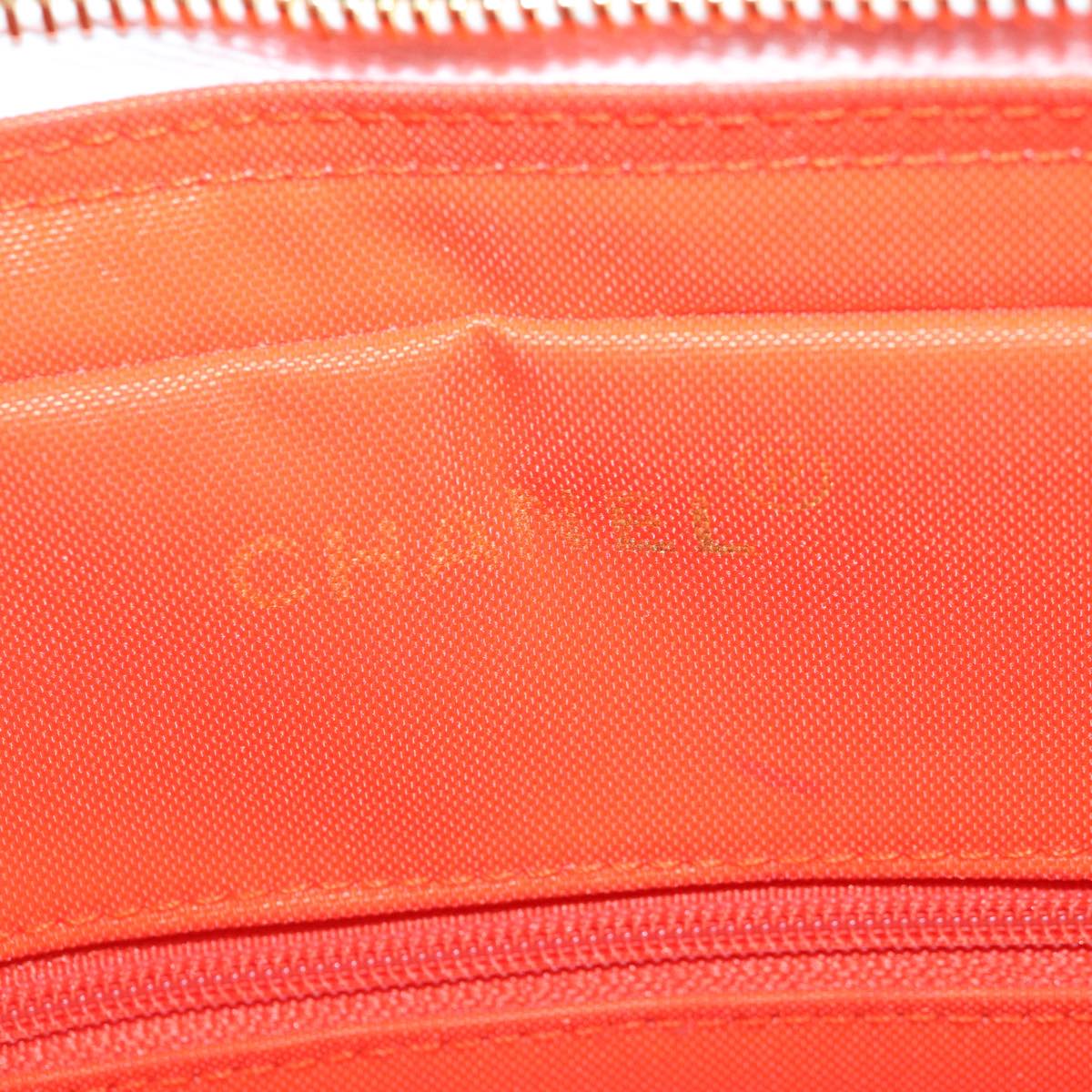 Top Quality Chanel Matelasse Chain Shoulder Bag Nylon Orange Gold CC Auth bs17255