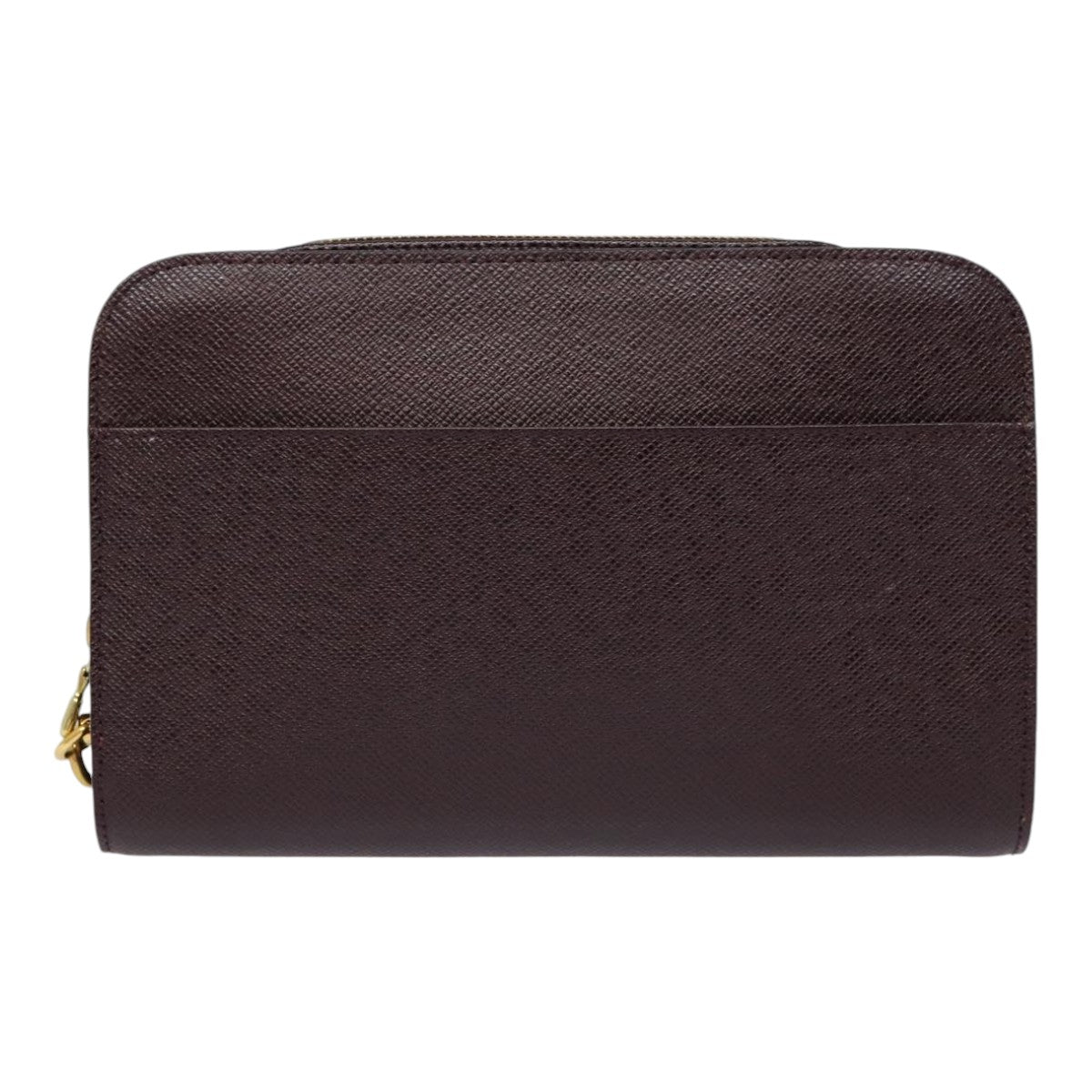 LOUIS VUITTON Taiga Baikal Clutch Bag Acajou M30186 LV Auth bs17259