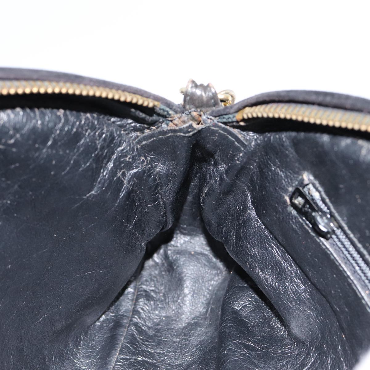 Top Quality Chanel Matelasse Chain Shoulder Bag Suede Black Gold CC Auth bs17434