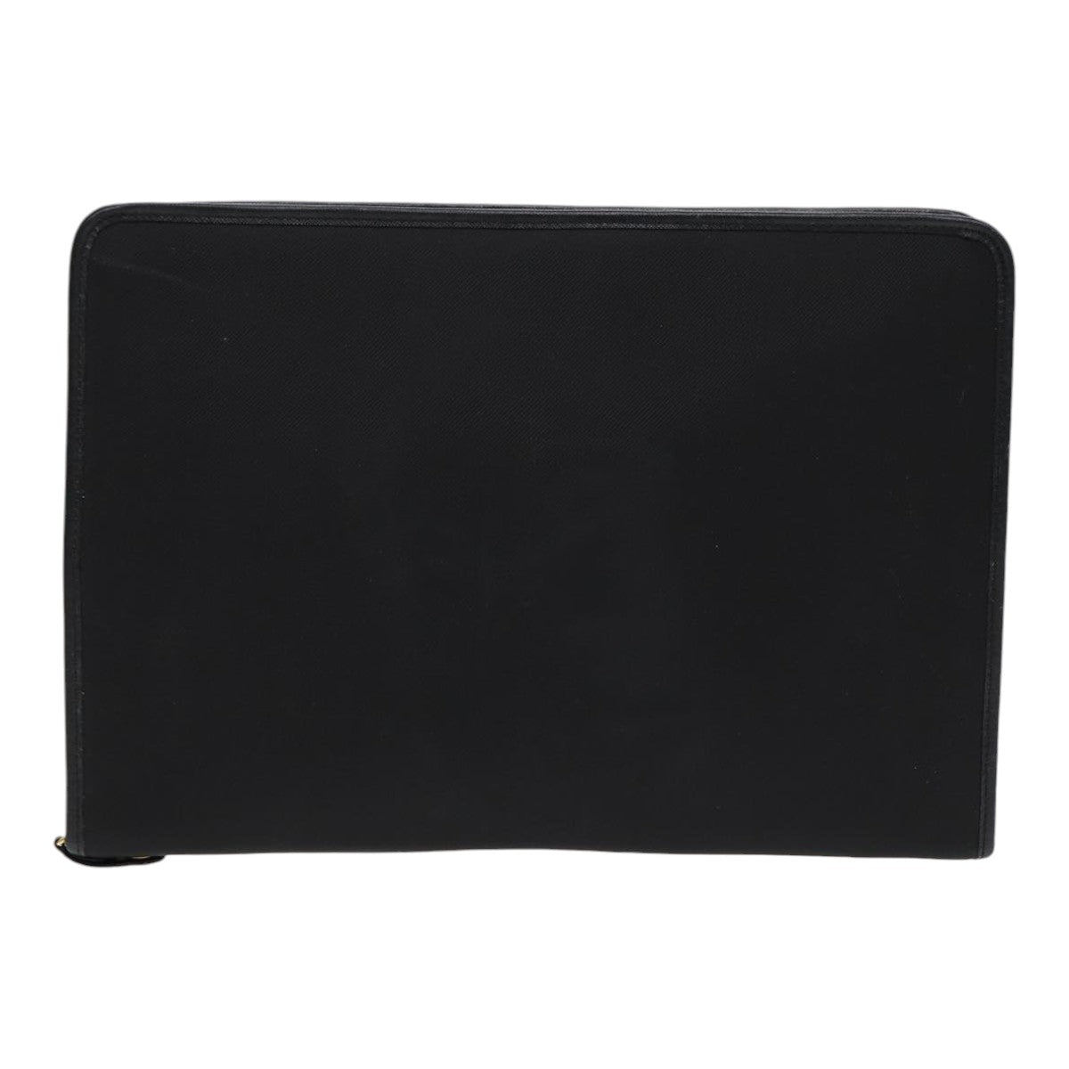 BurberrySs Clutch Bag PVC Black Gold Auth bs17440