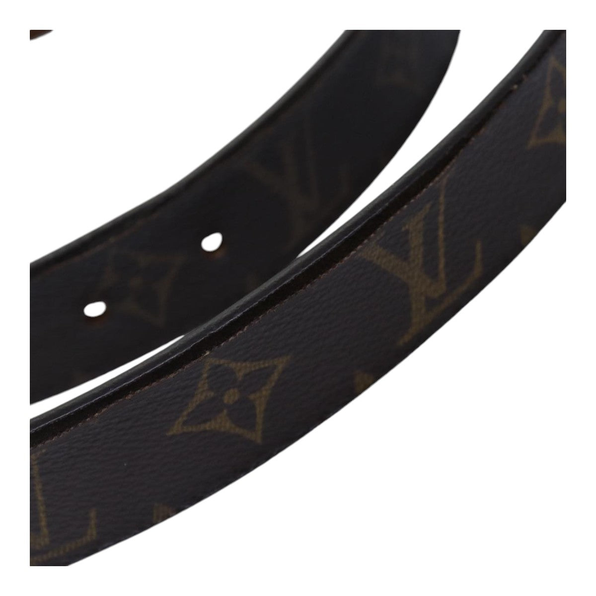 LOUIS VUITTON Monogram Ceinture Care Belt 48.4" Gold M6800Y LV Auth bs17455