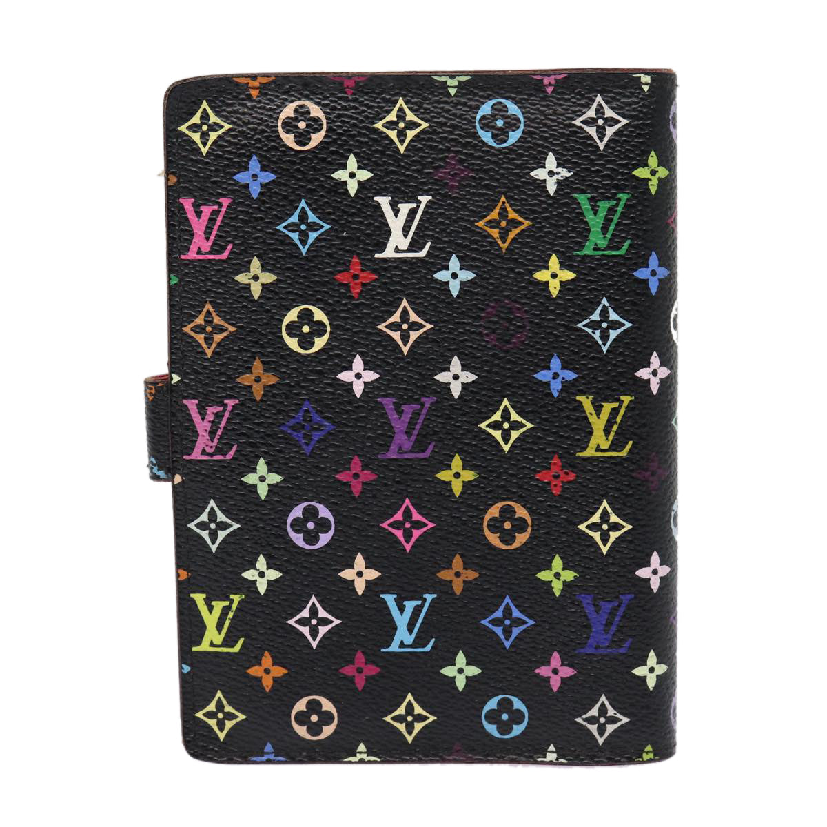 LOUIS VUITTON Multicolor Agenda PM Day Planner Cover Black R21076 Auth bs17459