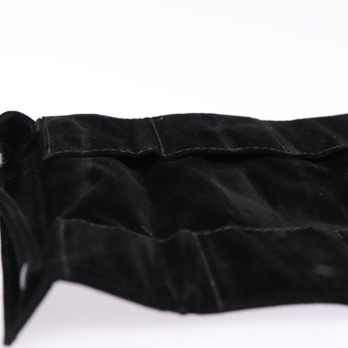 Top Quality Chanel Cosmetic Case Cosmetic Pouch Velor Black Gold CC Auth bs17507