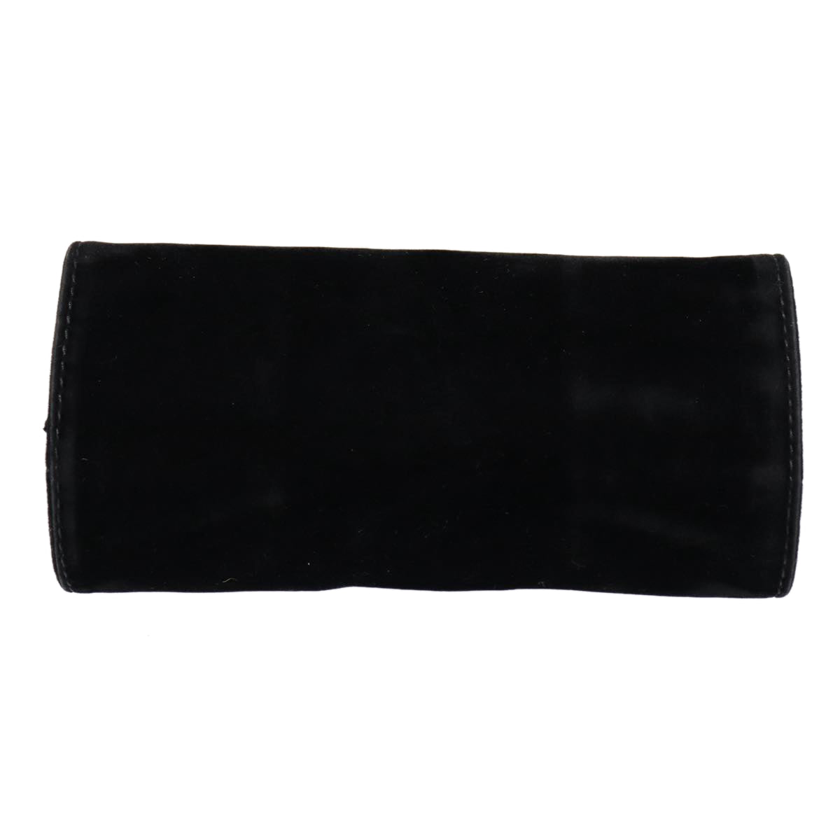 Top Quality Chanel Cosmetic Case Cosmetic Pouch Velor Black Gold CC Auth bs17507