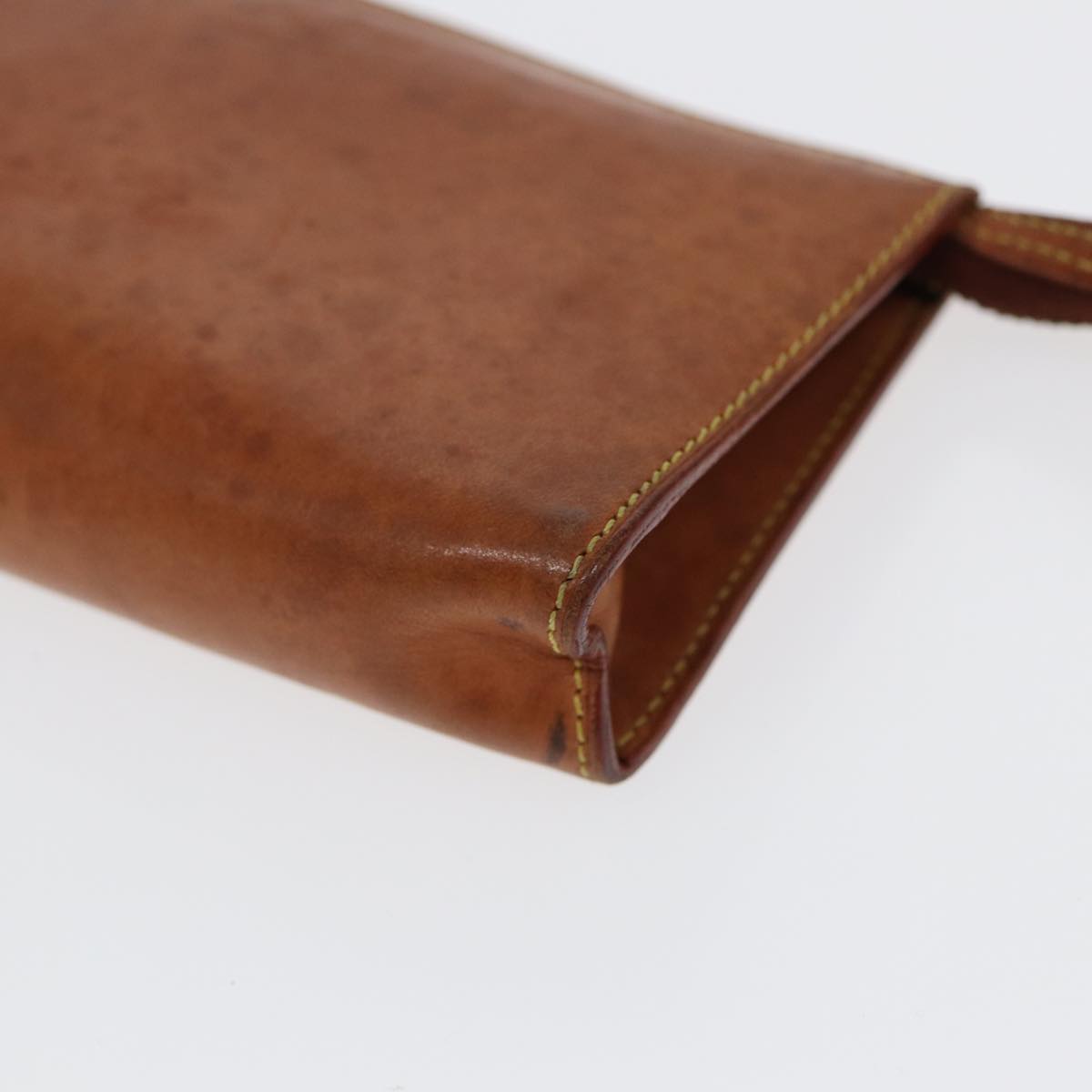 LOUIS VUITTON Nomad Cabas Ambre PM Pouch Leather Beige M92502 LV Auth bs17677
