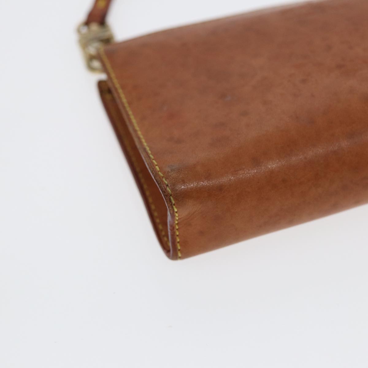 LOUIS VUITTON Nomad Cabas Ambre PM Pouch Leather Beige M92502 LV Auth bs17677