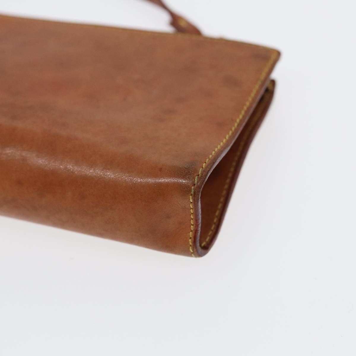 LOUIS VUITTON Nomad Cabas Ambre PM Pouch Leather Beige M92502 LV Auth bs17677