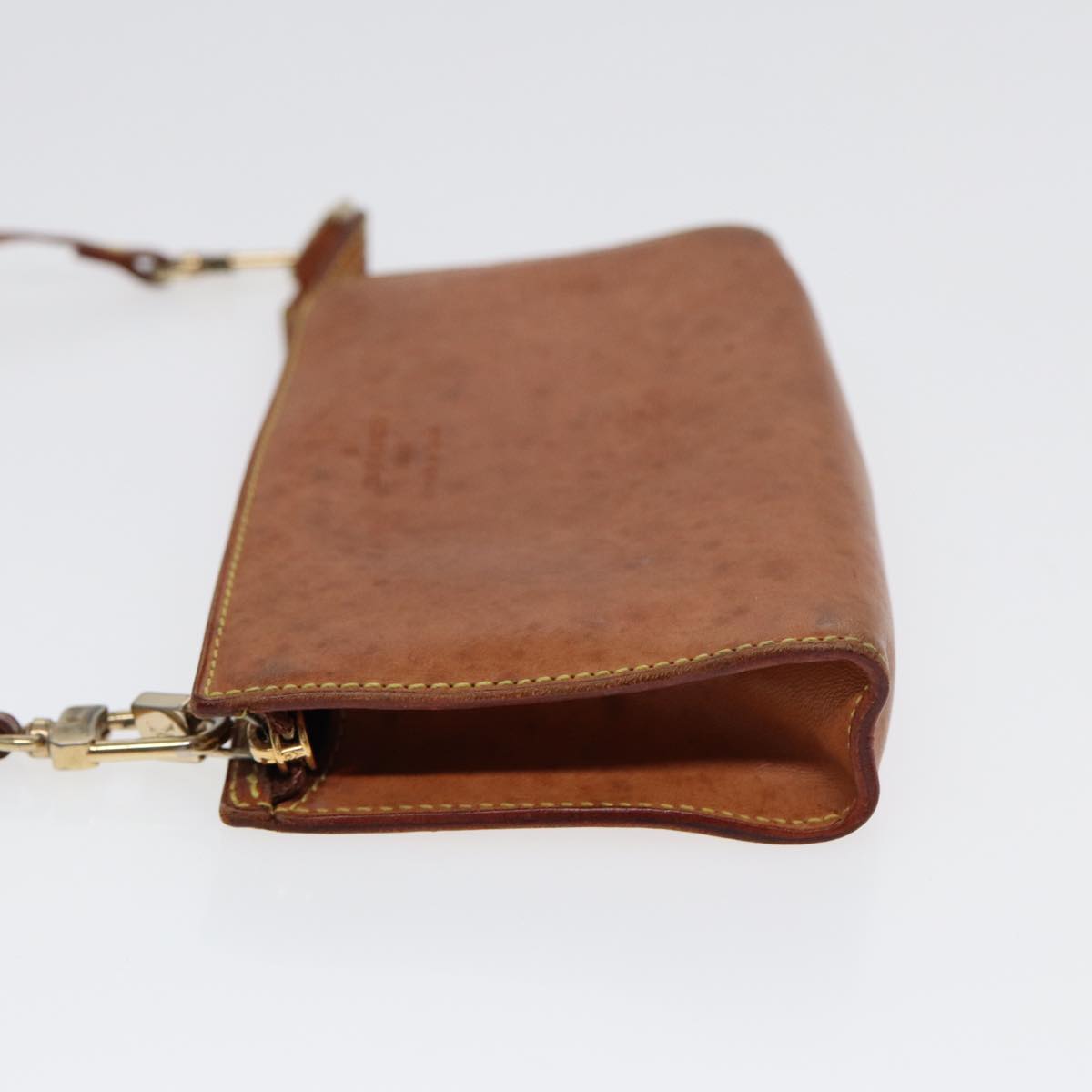 LOUIS VUITTON Nomad Cabas Ambre PM Pouch Leather Beige M92502 LV Auth bs17677