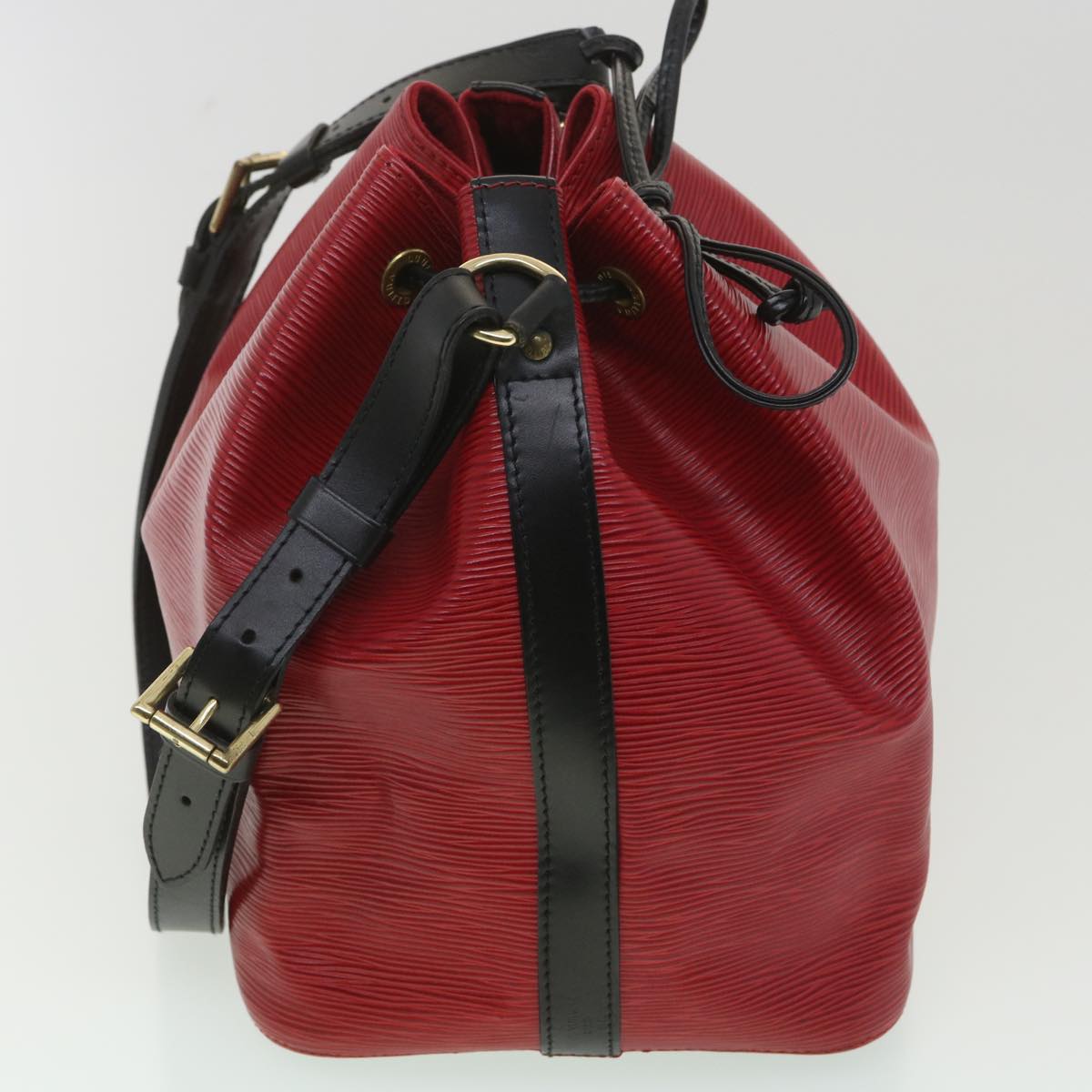 LOUIS VUITTON Epi Petit Noe Shoulder Bag bicolor Black Red M44172 LV  bs3388