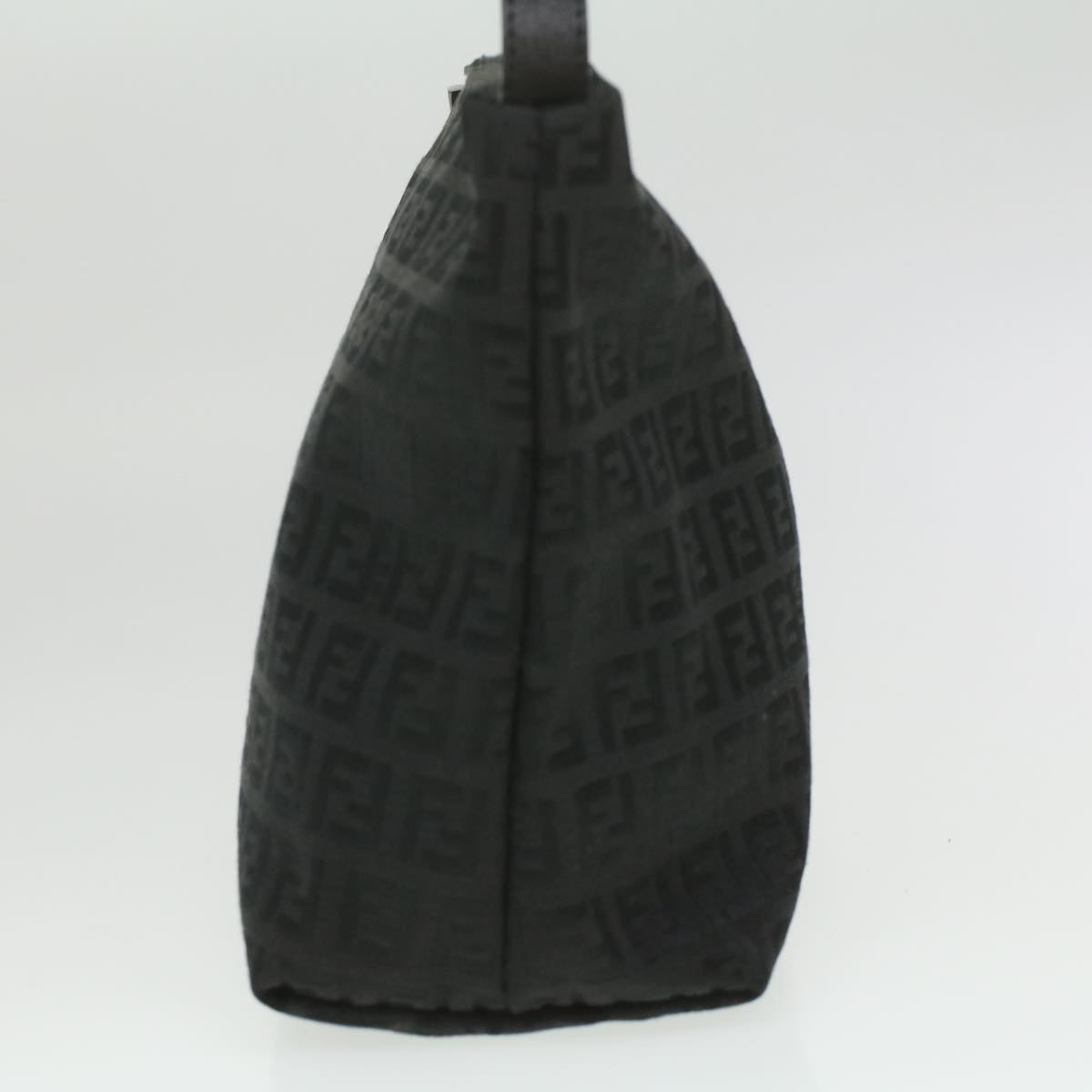 FENDI Zucchino Canvas Hand Bag Black Auth bs4045