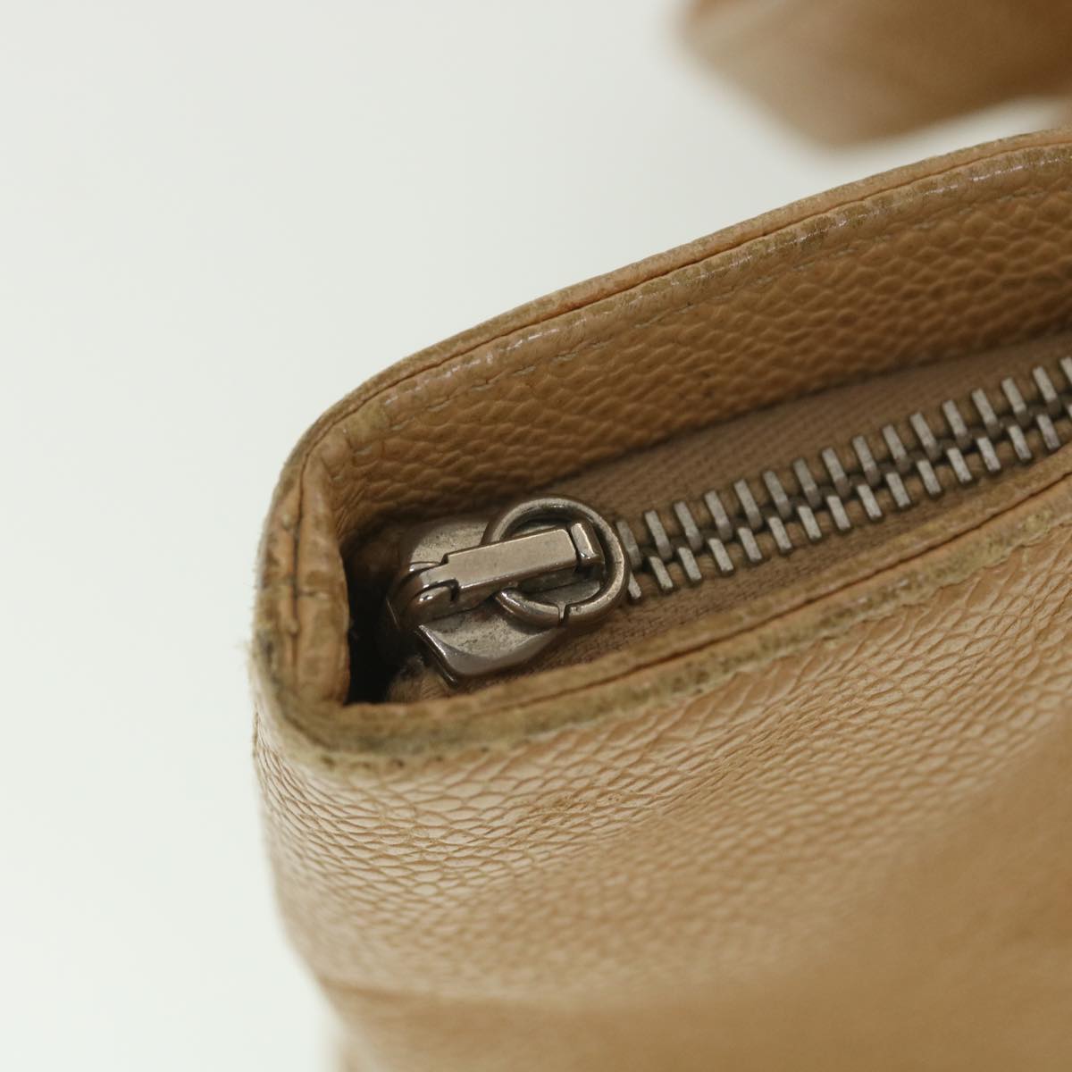 CHANEL Tote Bag Caviar Skin Beige CC  bs4522