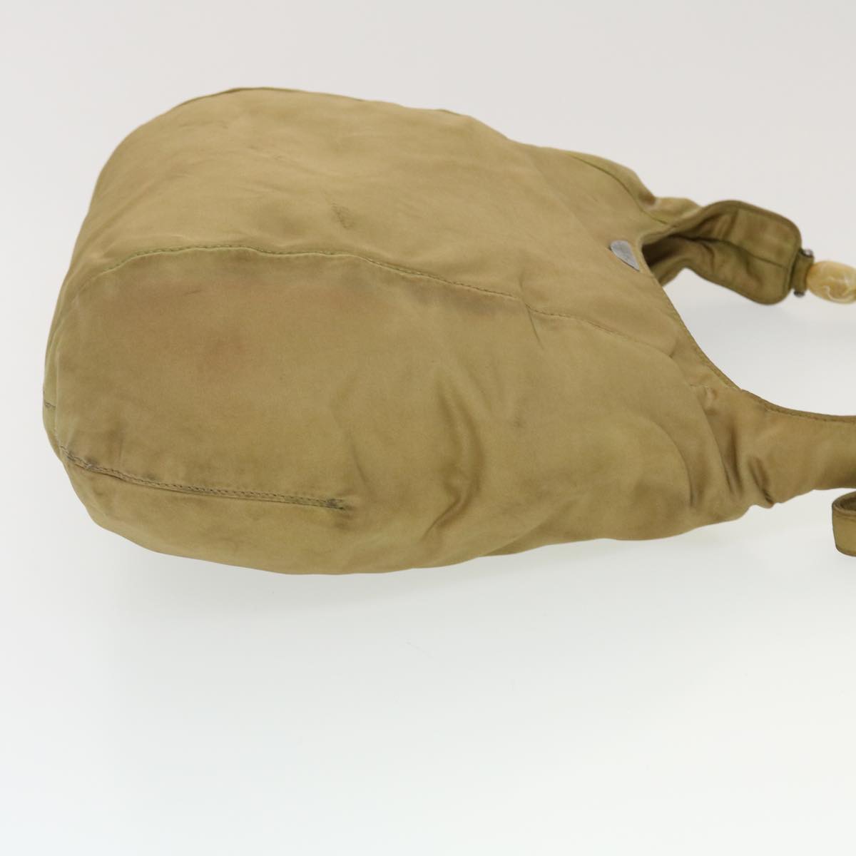 CHRISTIAN DIOR Shoulder Bag Nylon Khaki Auth bs5617
