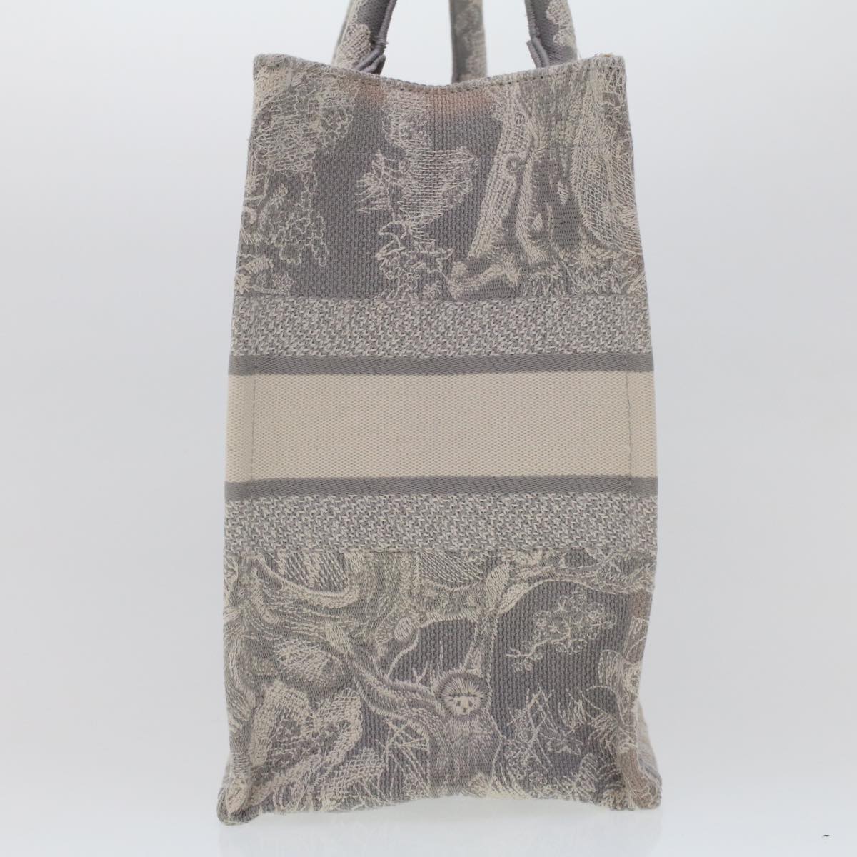 CHRISTIAN DIOR Book Tote Bag Canvas Gray M1286ZTDT_M932 Auth bs6141