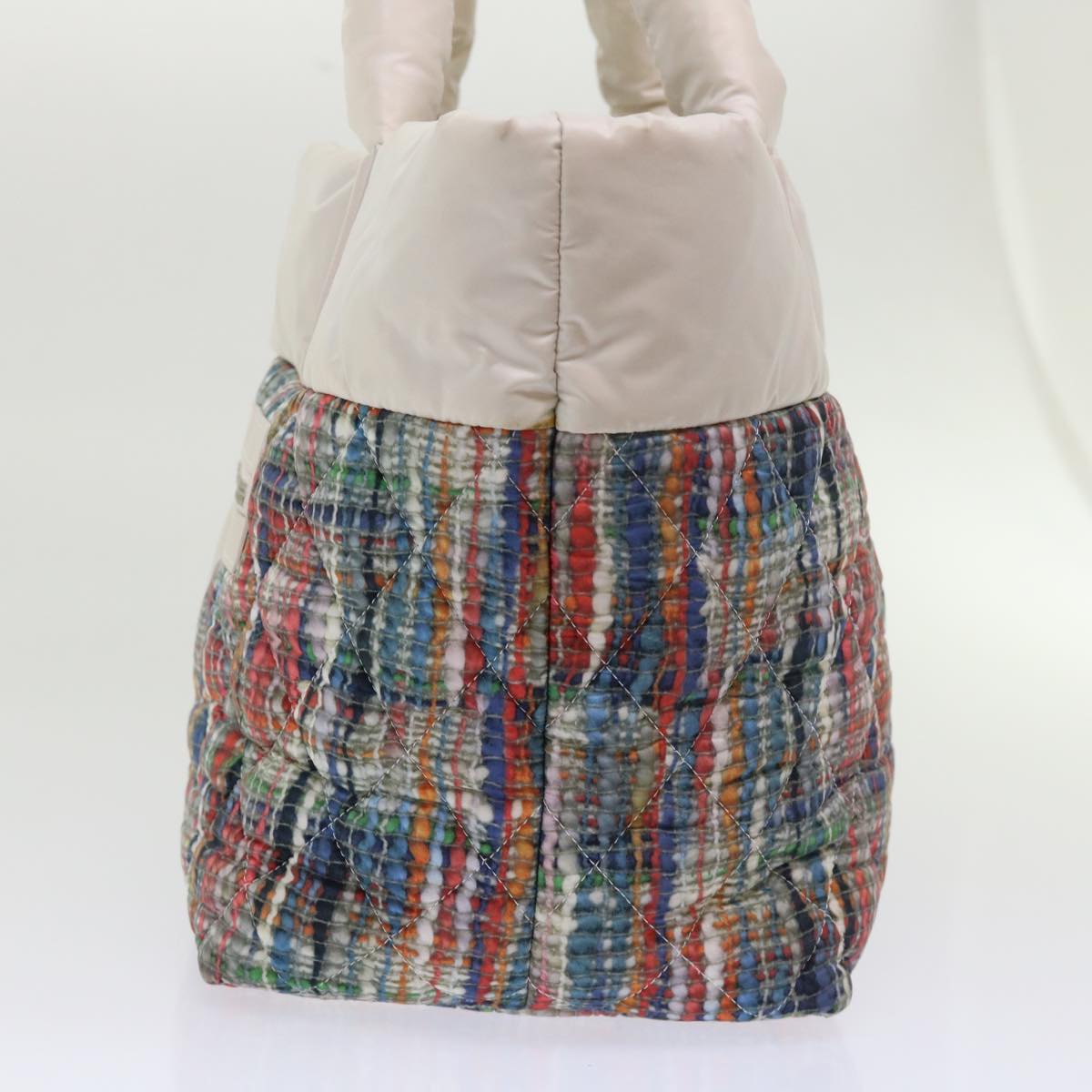 CHANEL Cococoon Hand Bag Nylon Leather Multicolor CC Auth bs6656