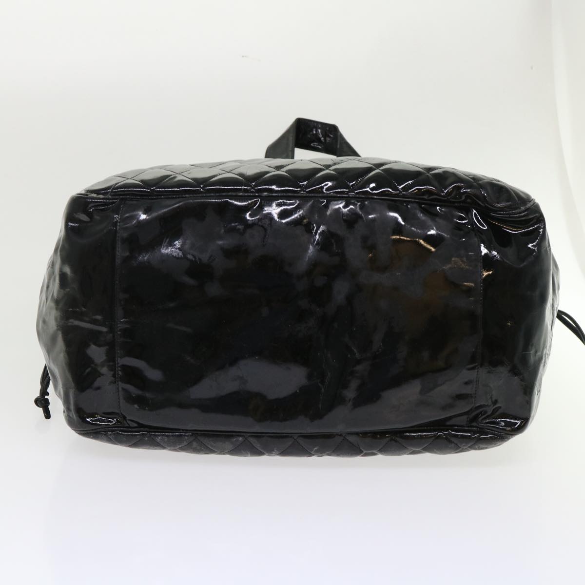 CHANEL Shoulder Bag Patent leather Black CC Auth bs6675