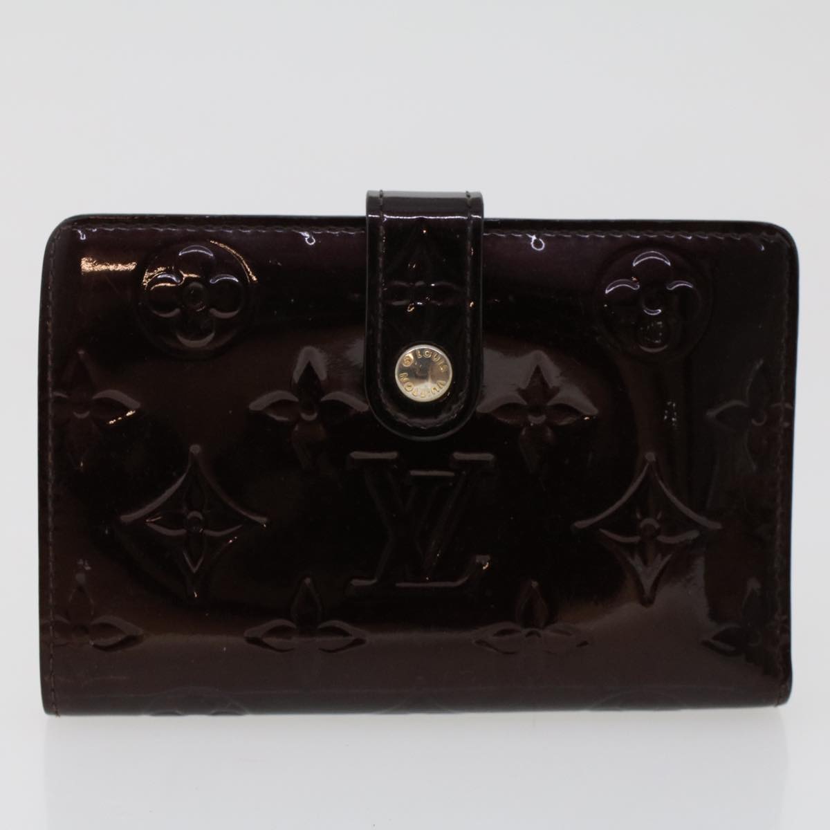 LOUIS VUITTON Monogram Vernis Wallet 2Set Beige Violet LV Auth bs6716