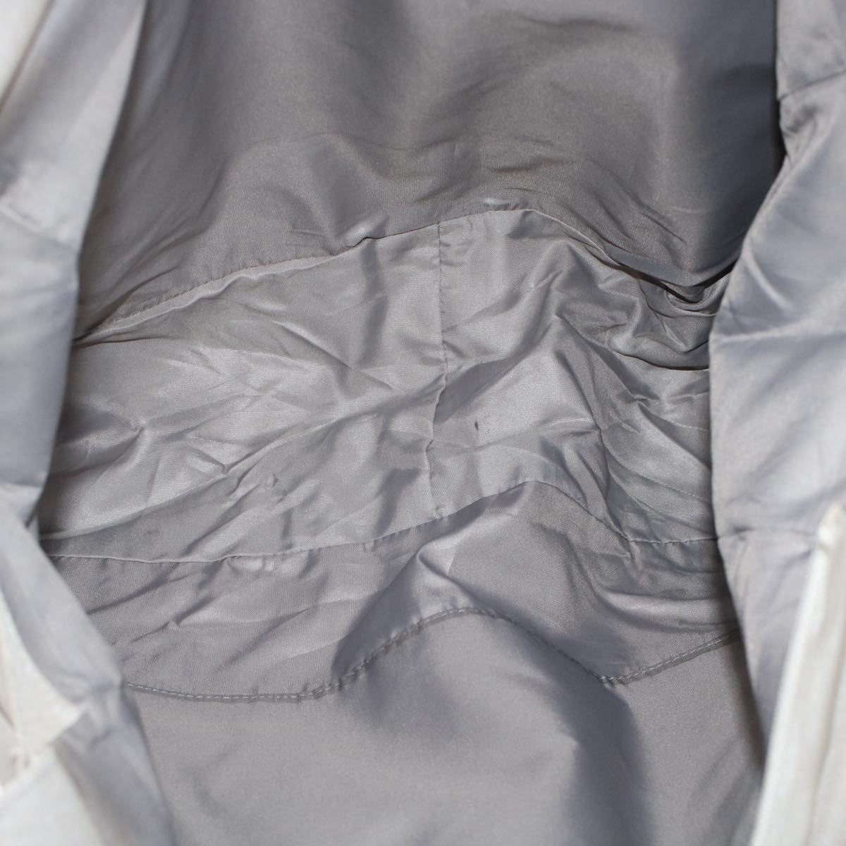 CHANEL Tote Bag Nylon Gray CC Auth bs6959