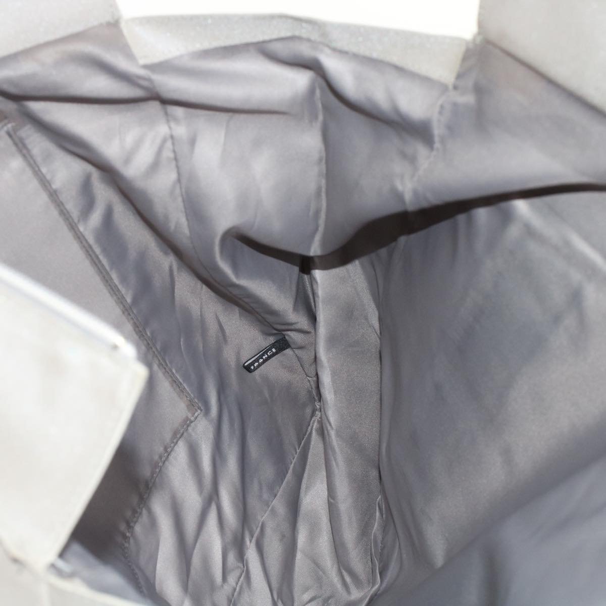 CHANEL Tote Bag Nylon Gray CC Auth bs6959