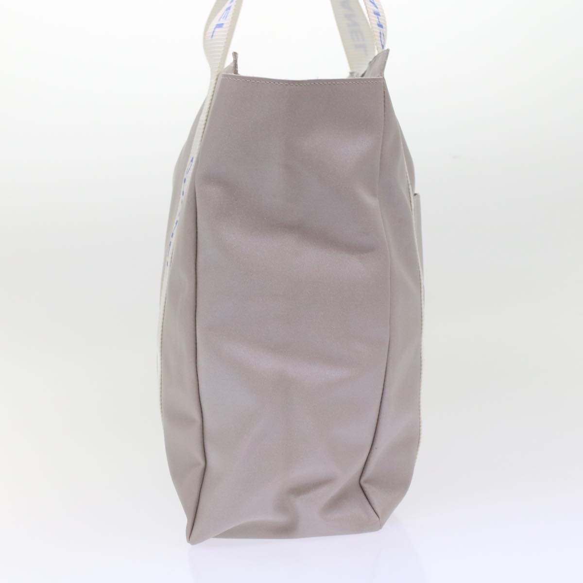 CHANEL Tote Bag Nylon Gray CC Auth bs6959