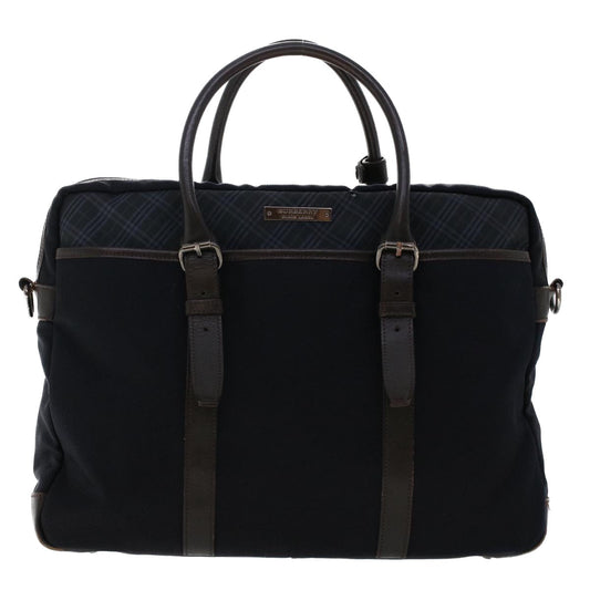 Burberry Blue Label Hand Bag Nylon 2Set Black Red Auth bs7096