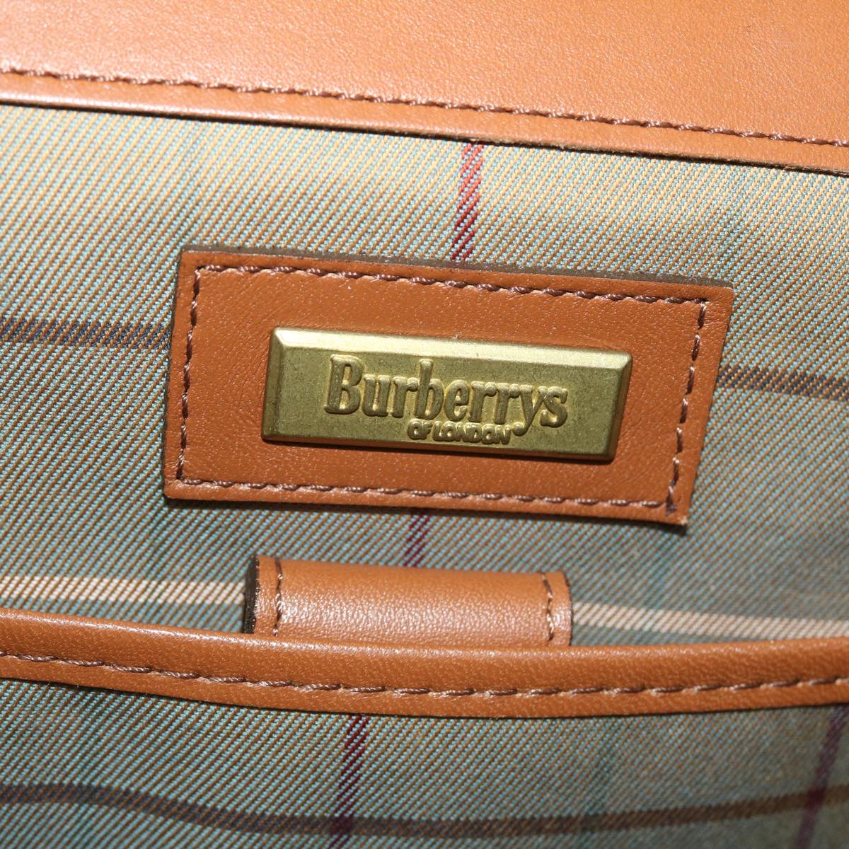 BURBERRYSs Briefcase Leather Brown Auth bs7549