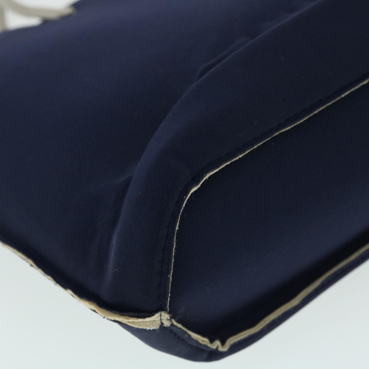 Top Quality Chanel Hand Bag Canvas Navy CC Auth bs8016