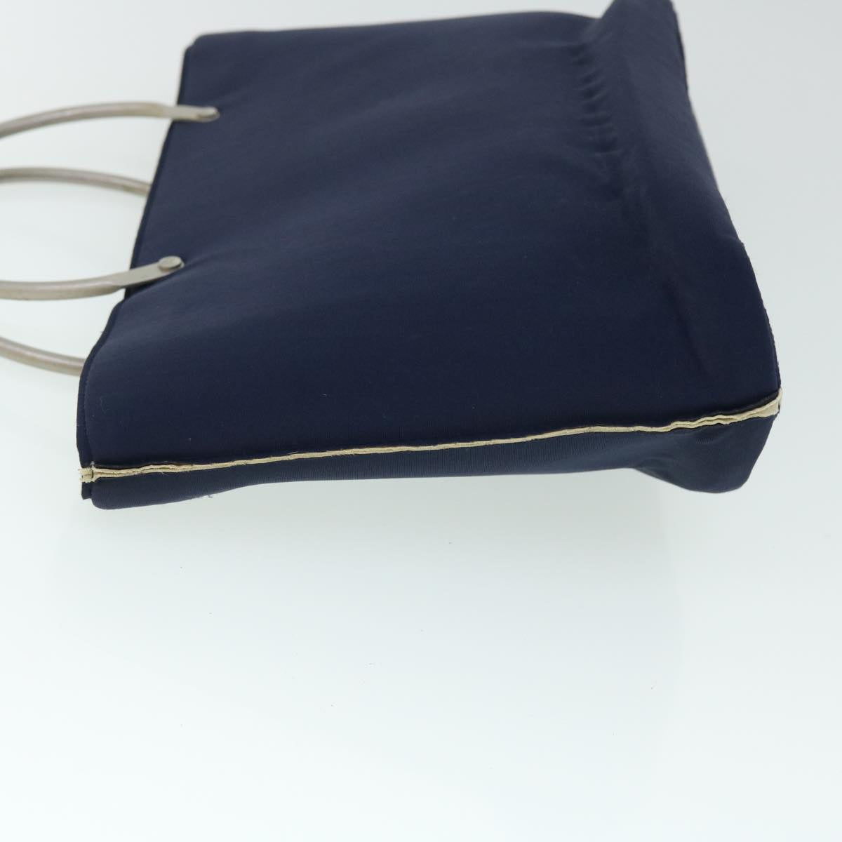 Top Quality Chanel Hand Bag Canvas Navy CC Auth bs8016