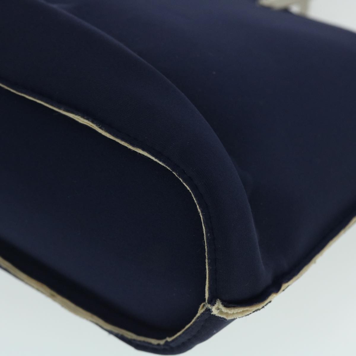 Top Quality Chanel Hand Bag Canvas Navy CC Auth bs8016