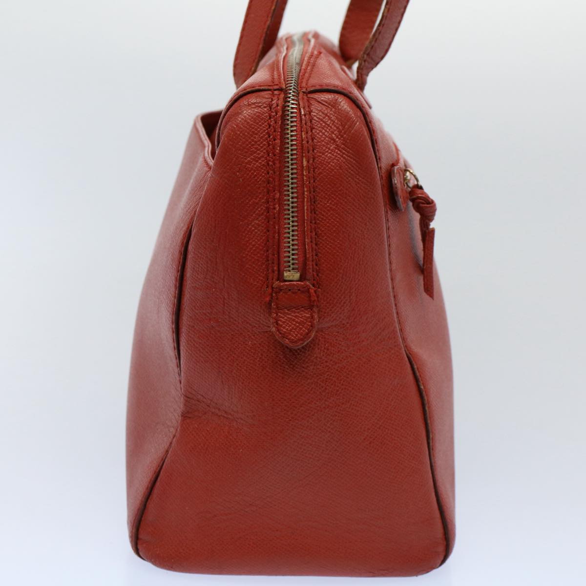 CHANEL Shoulder Bag Leather Orange CC Auth bs8843