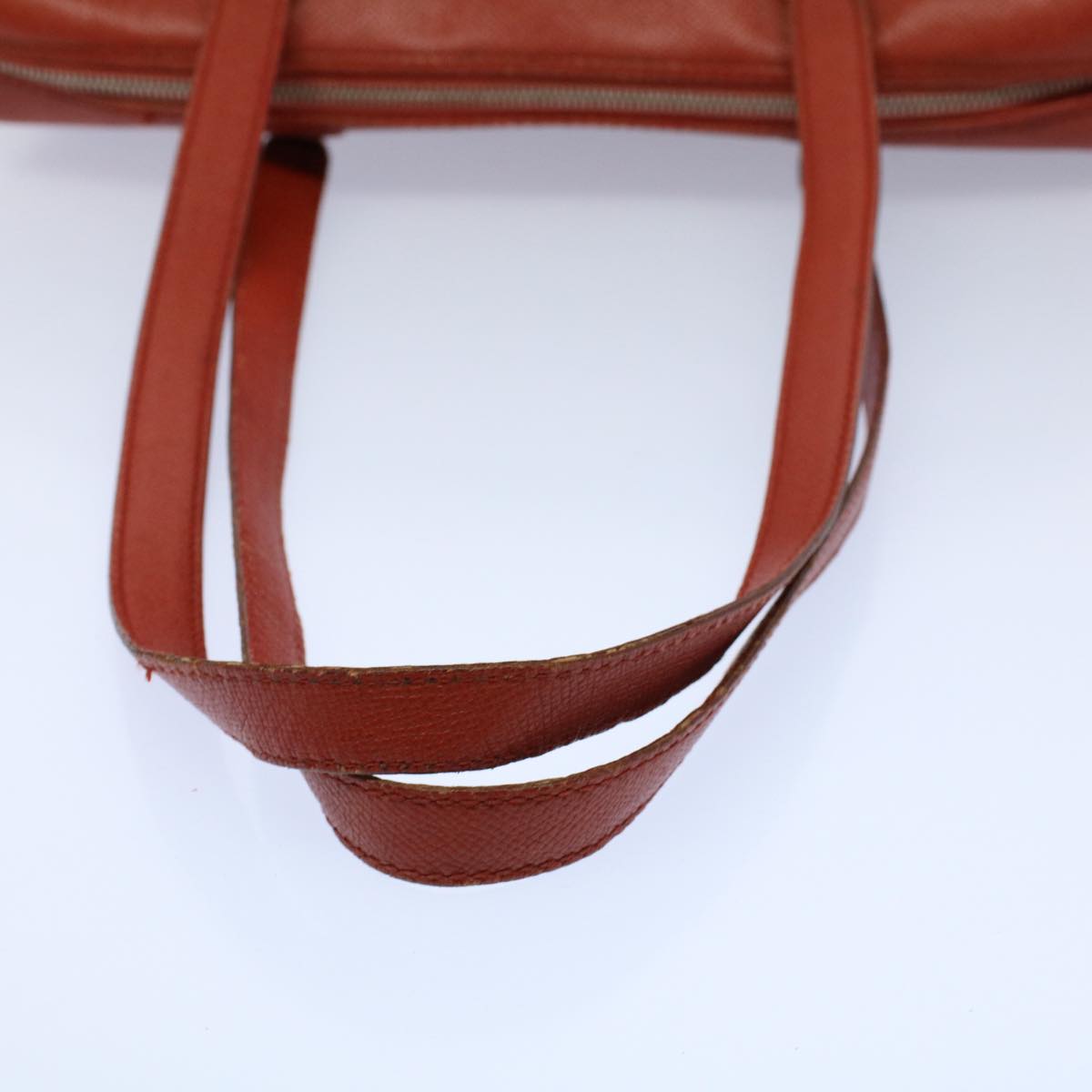 CHANEL Shoulder Bag Leather Orange CC Auth bs8843