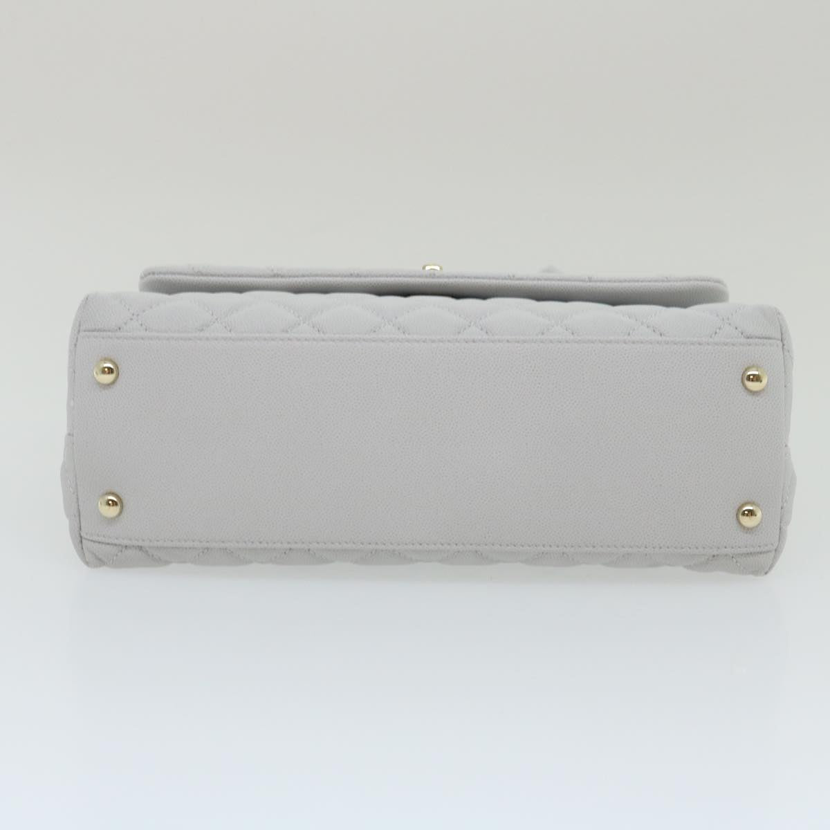 Top Quality Chanel Matelasse Chain Shoulder Hand Bag Caviar Skin 2way White CC Auth bs910A