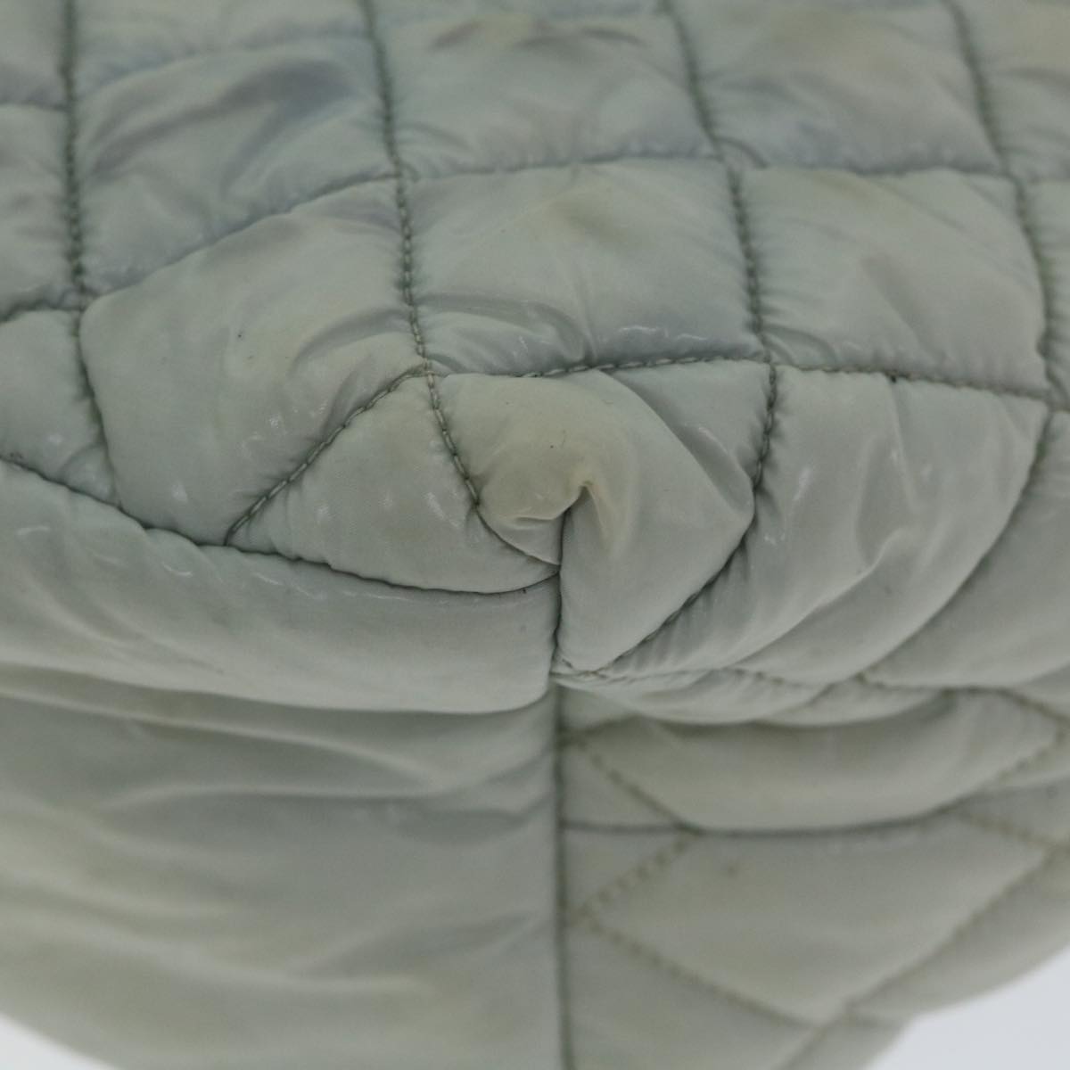 Top Quality Chanel Cococoon Hand Bag Nylon Gray CC Auth bs9551