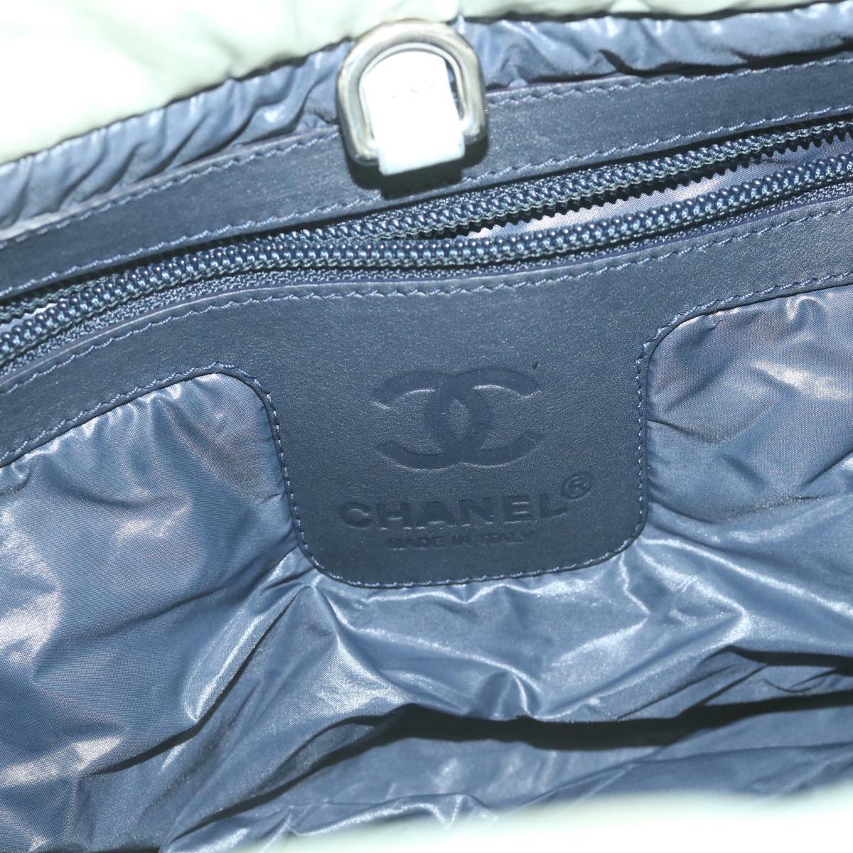 Top Quality Chanel Cococoon Hand Bag Nylon Gray CC Auth bs9551