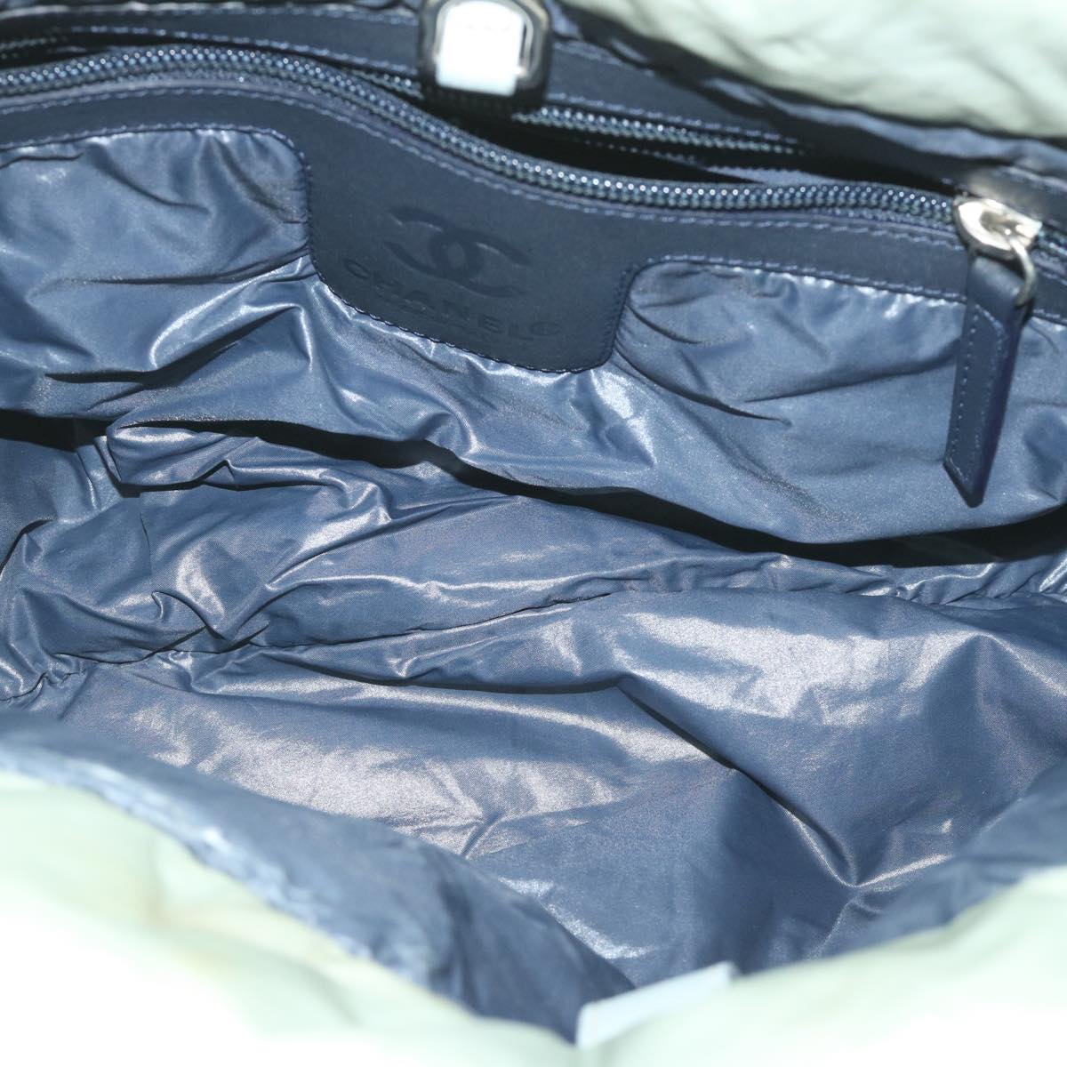 Top Quality Chanel Cococoon Hand Bag Nylon Gray CC Auth bs9551