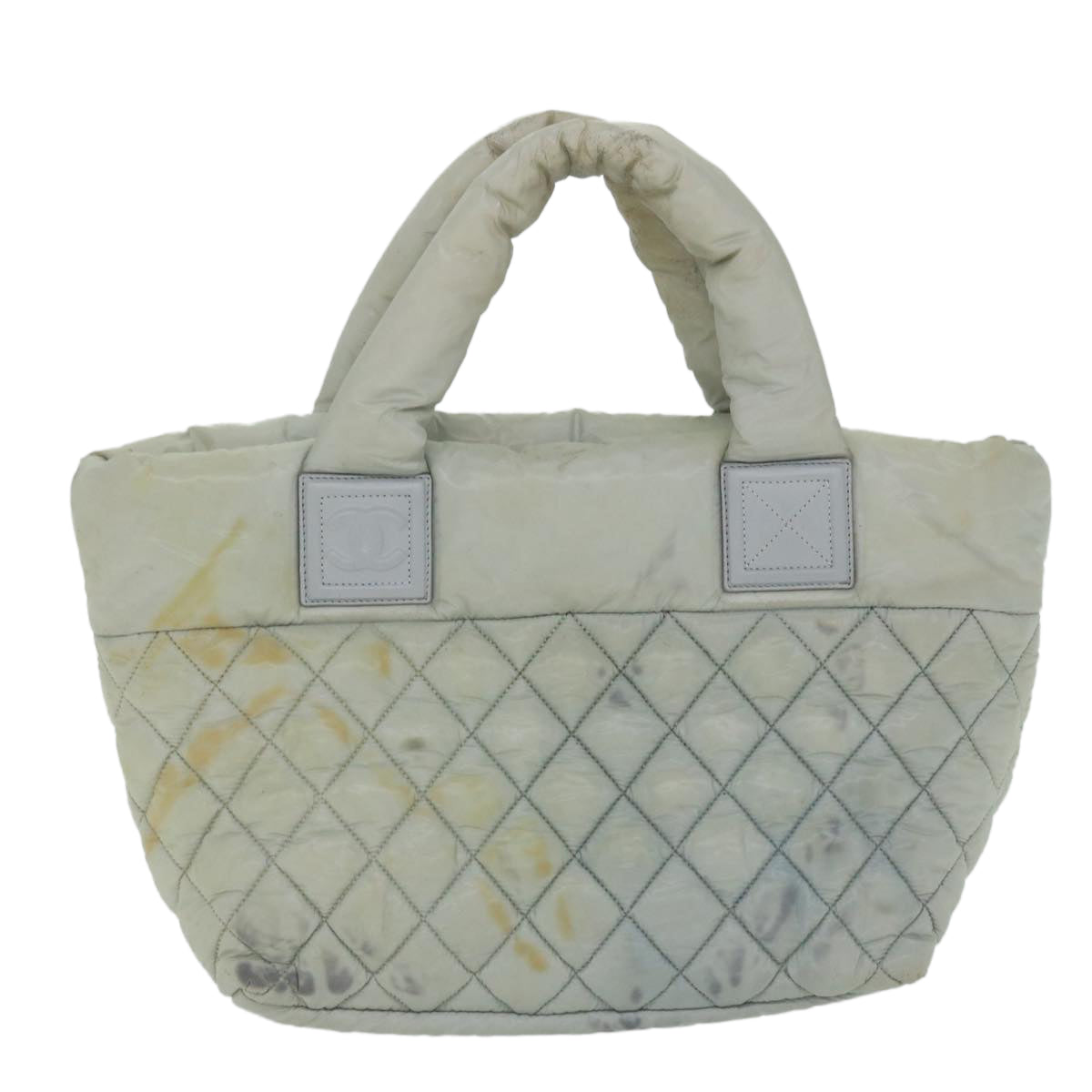 Top Quality Chanel Cococoon Hand Bag Nylon Gray CC Auth bs9551