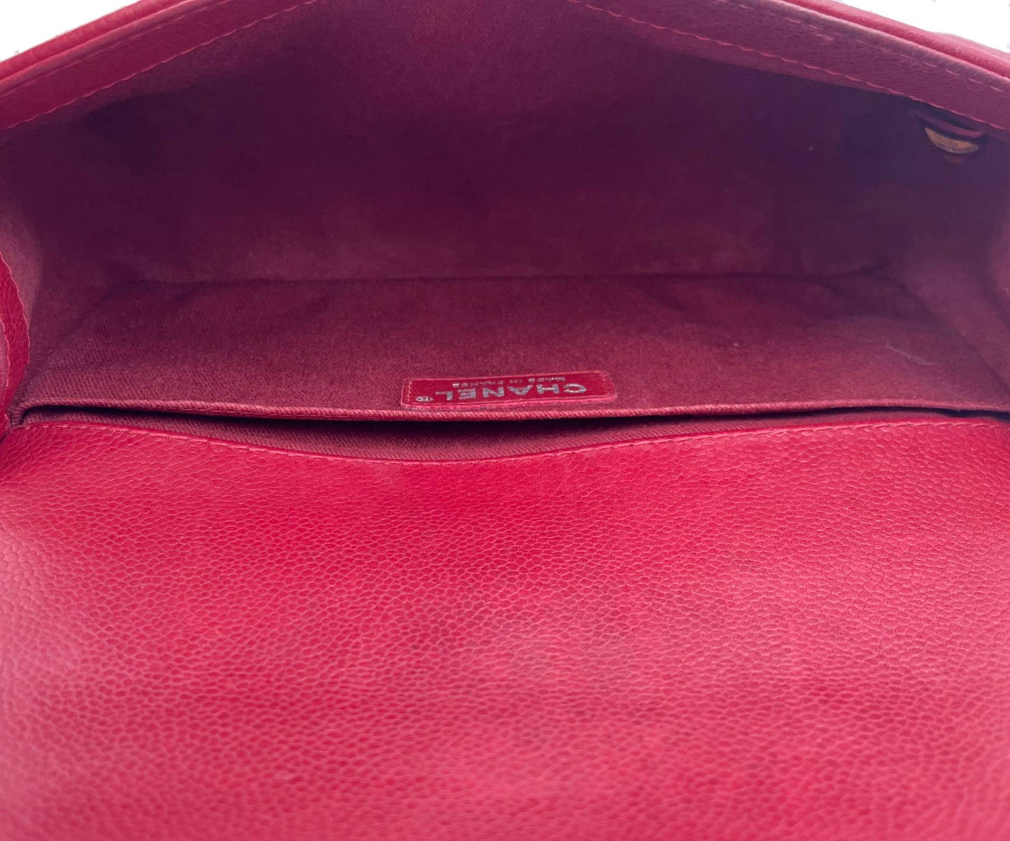 CHANEL Dark Burgundy Dallas Stitch Medium Boy Bag