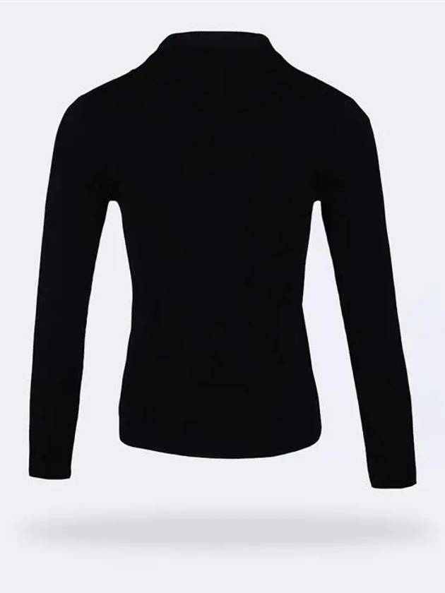Luxury Balenciaga  WoMen's Neck Logo Crew Neck Knit Top Black
