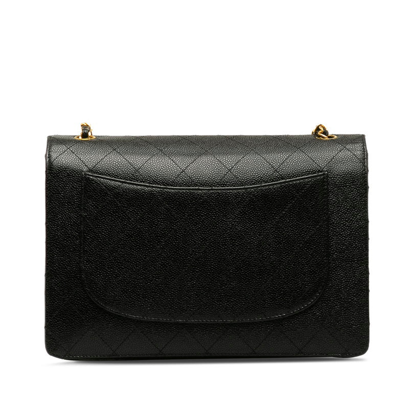 Chanel Decamatrasse ingle Flap Gold  Chain Shoulder Bag Black   Chanel
