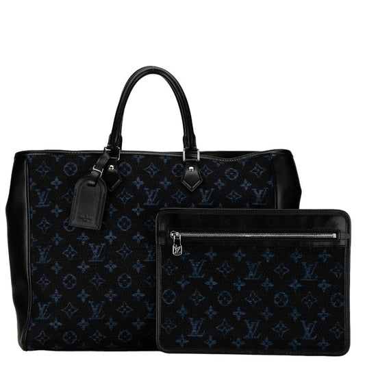 Louis Vuitton Monogram  Gran Sack Handbag Tote Bag M55203 Blue Black Canvas  LOUIS VUITTON