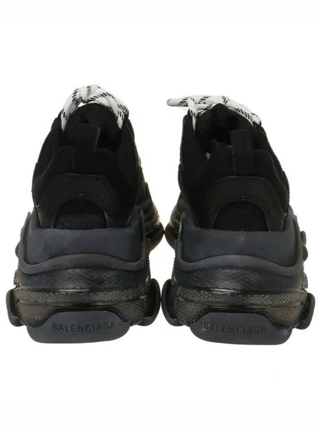 Luxury Balenciaga  Triple S Clear Sole Low Top Sneakers Black