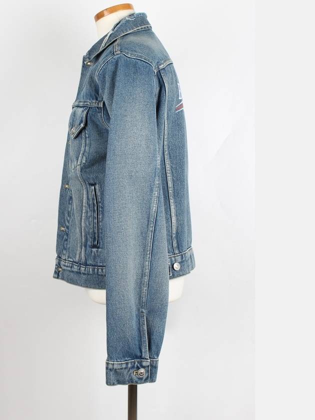 Luxury Balenciaga  wave logo denim jacket 46