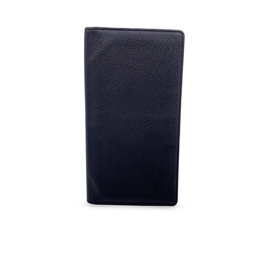 LOUIS VUITTON Vintage Black Taiga Porte Chequier Checkbook Wallet
